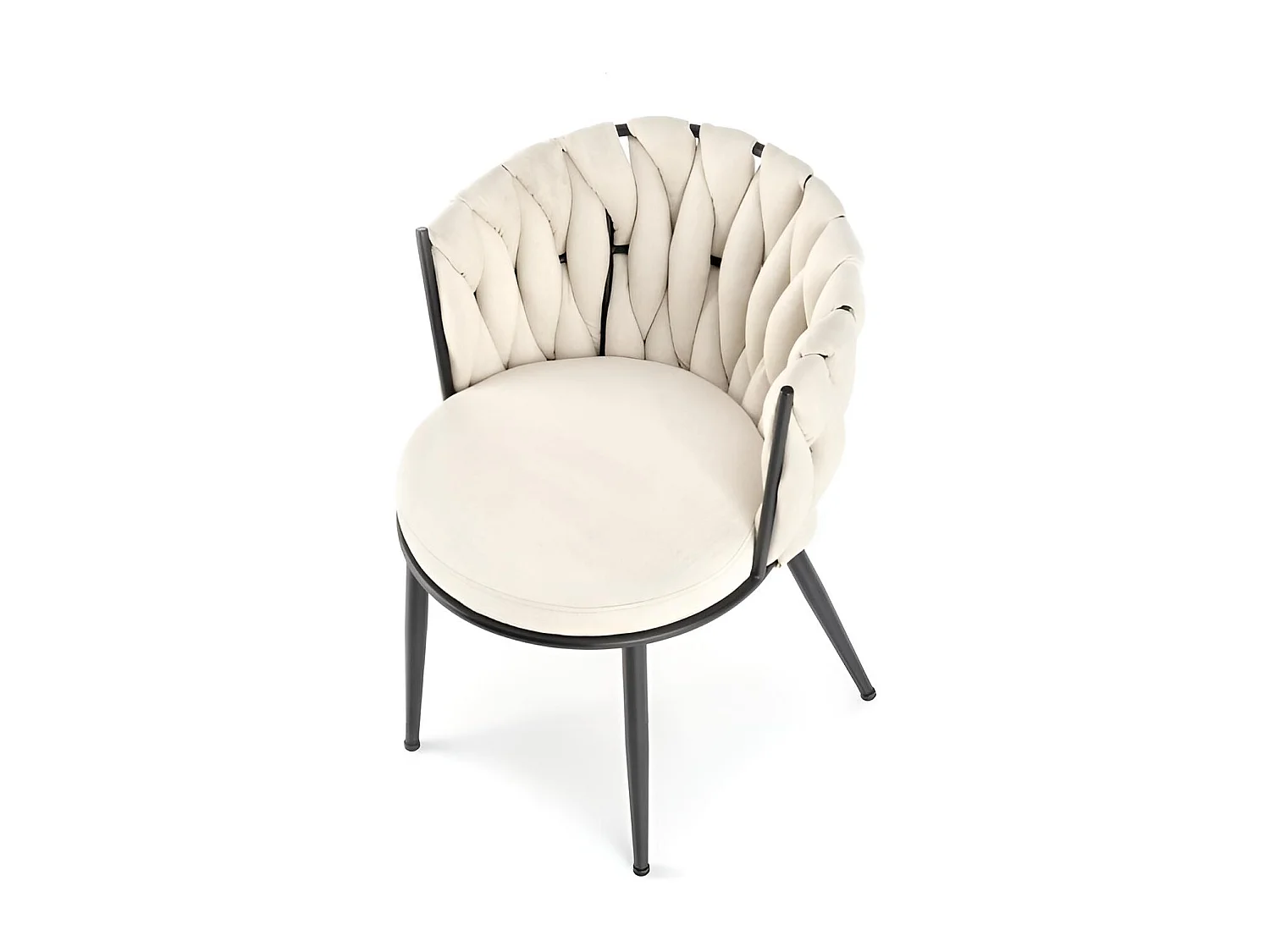 Stuhl K516/Stoffbezug&Metall/Beige