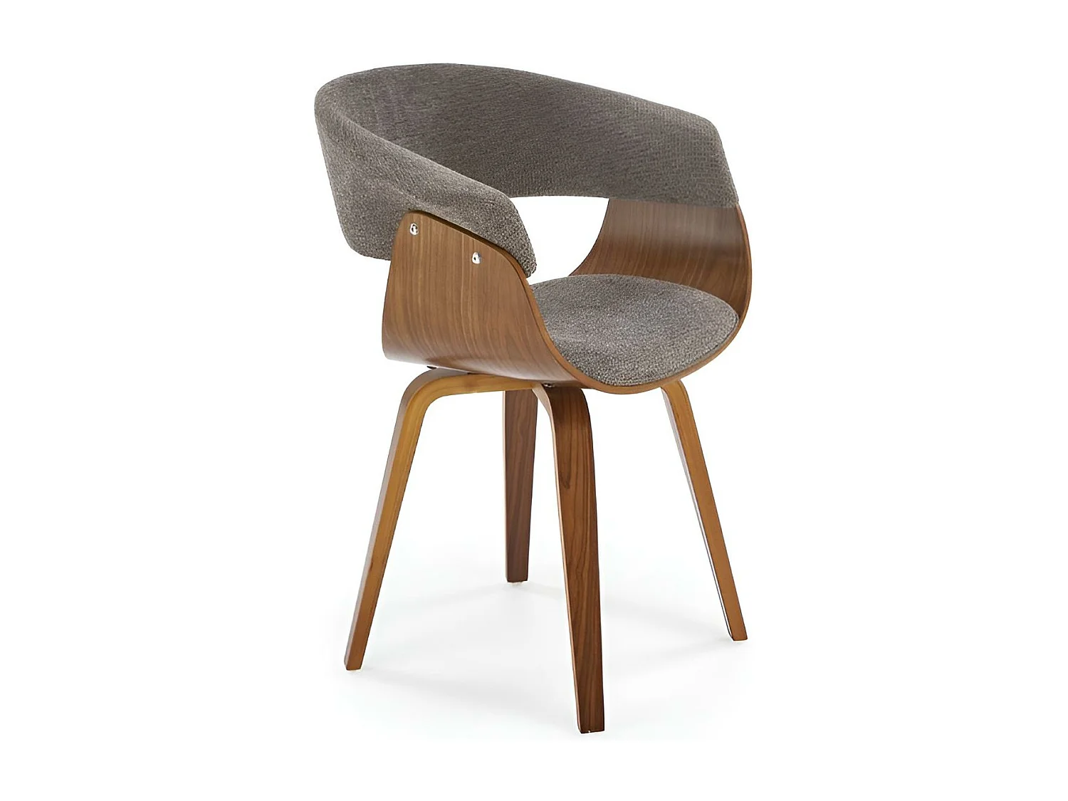 Sedia K545/Tessuto&Legna/Grigio&Marrone