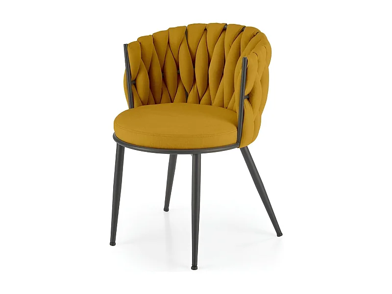 Chaise K516/Tissu&Métal/Orange