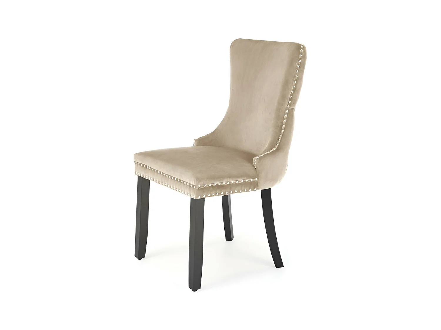 Chaise Alda/Tissu velours/Beige