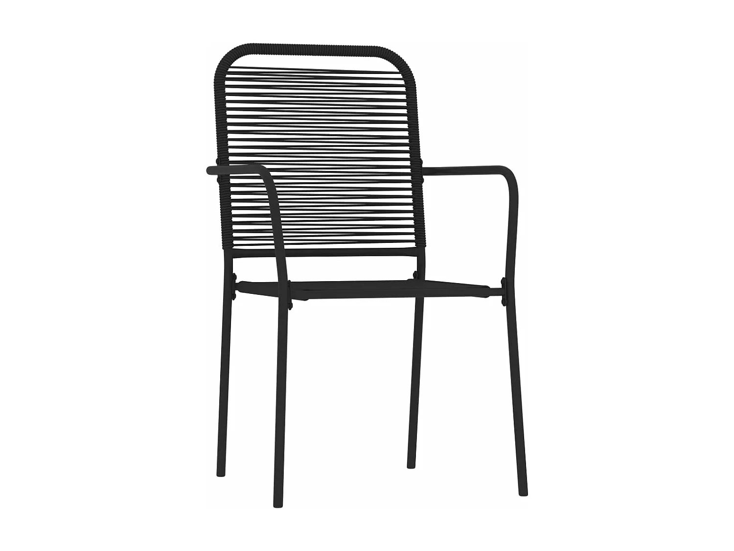Ensemble de salle à manger de jardin 5 pcs Noir GFDF87301