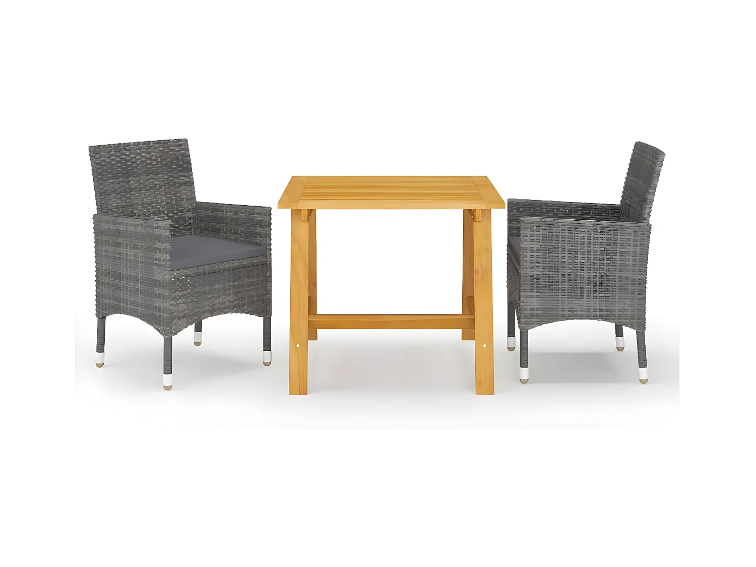 Ensemble de salle à manger de jardin 3 pcs Gris BE76855