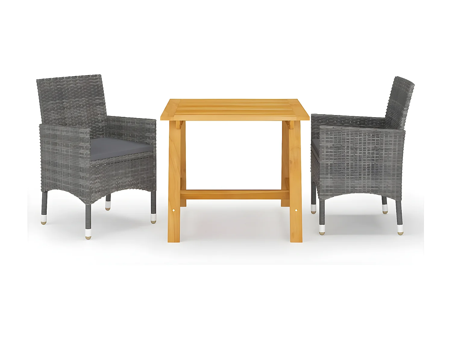 Ensemble de salle à manger de jardin 3 pcs Gris BE76855