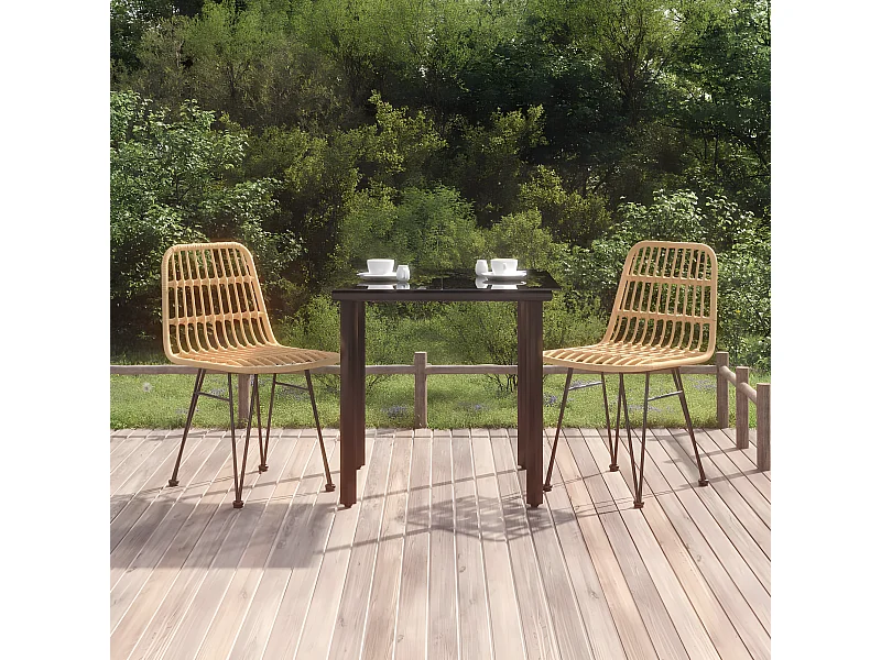 Comedor de jardín 3 piezas ratán sintético YOE99934