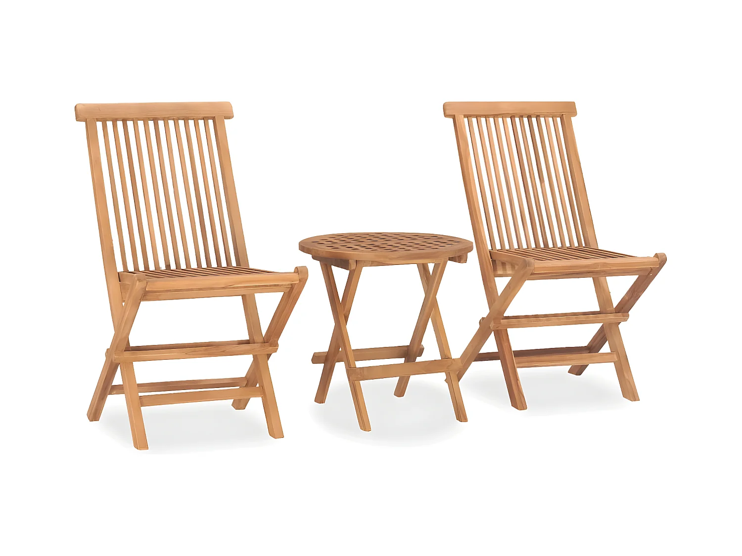 Salle à manger de jardin pliable 3 pcs Bois solide de teck BE71528