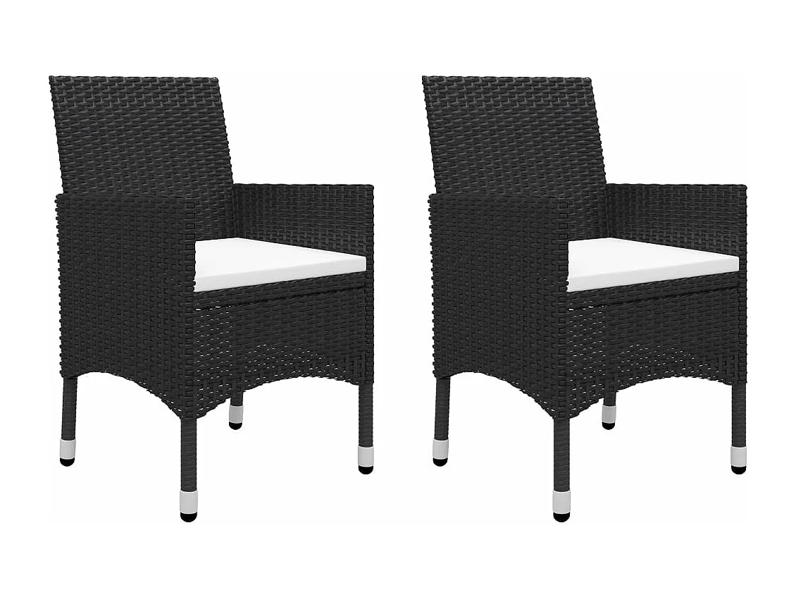 Ensemble de salle à manger de jardin 3 pcs Noir BE12410