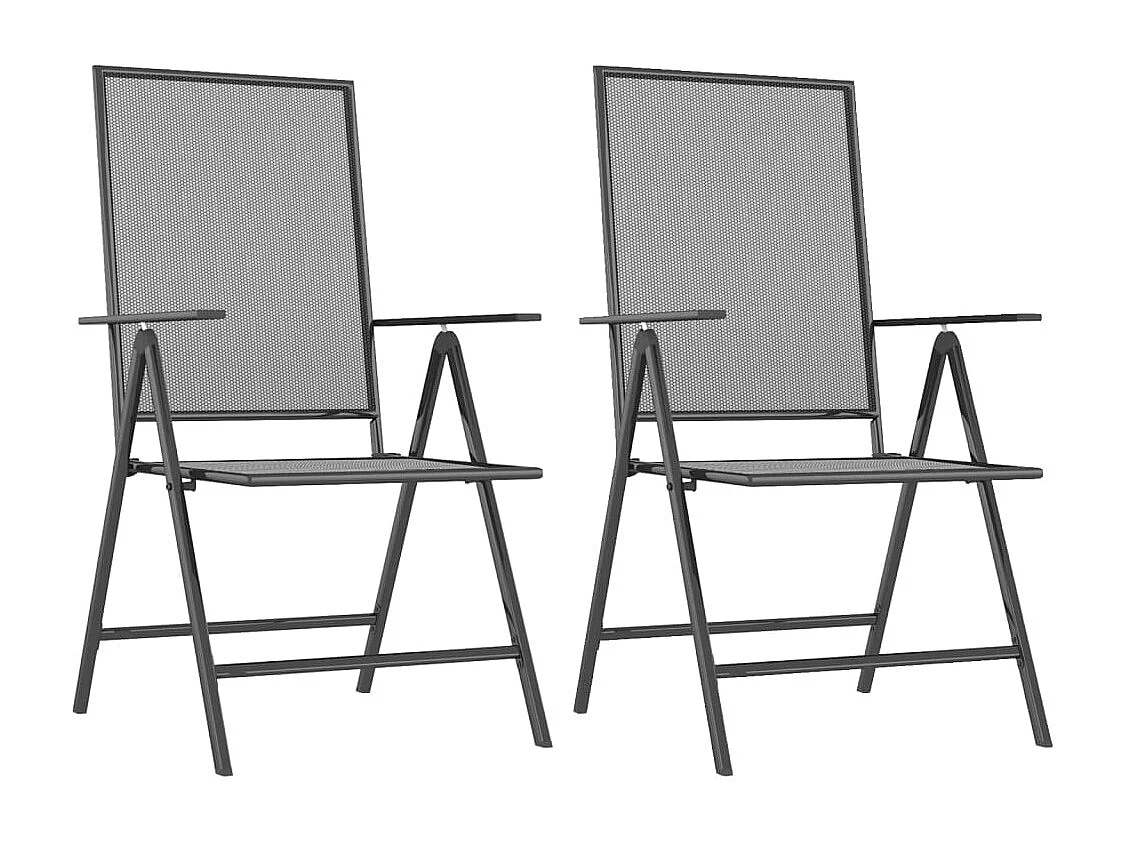 Ensemble à manger de jardin 3 pcs anthracite acier BE67865