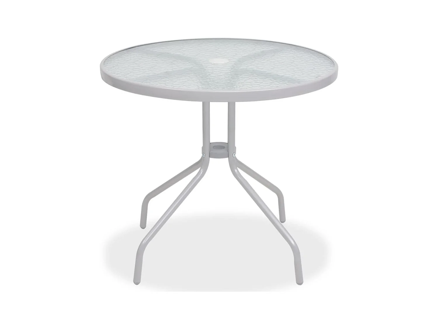 Comedor de jardín 6 piezas acero y textilene gris YOE35972