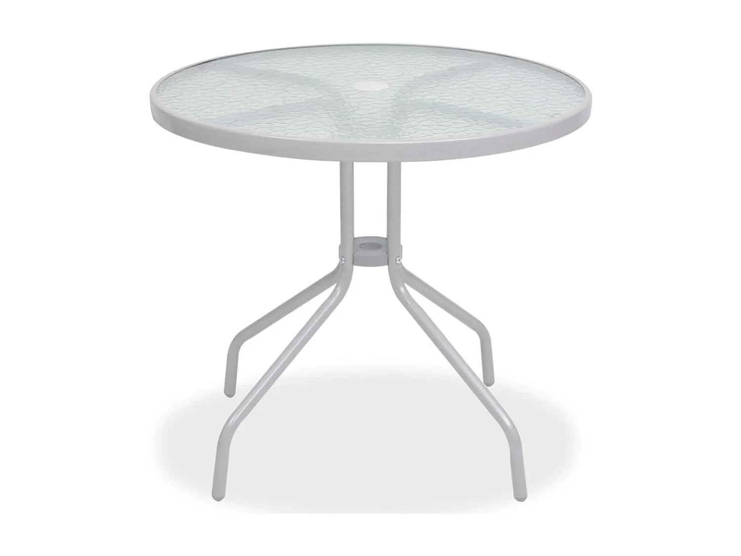 Salle à manger de jardin 6 pcs Acier et textilène Gris BE53891