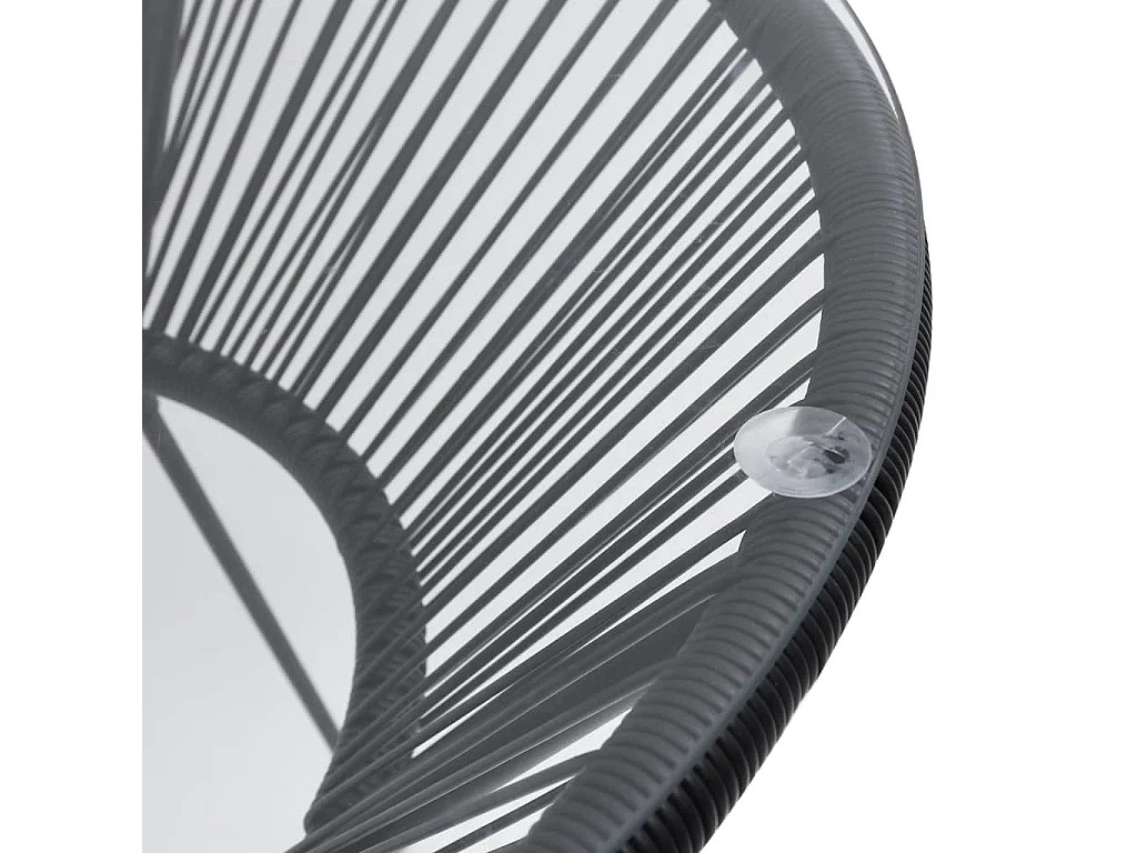 Ensemble à dîner d'extérieur 3 pcs Rotin PVC Noir BE32681