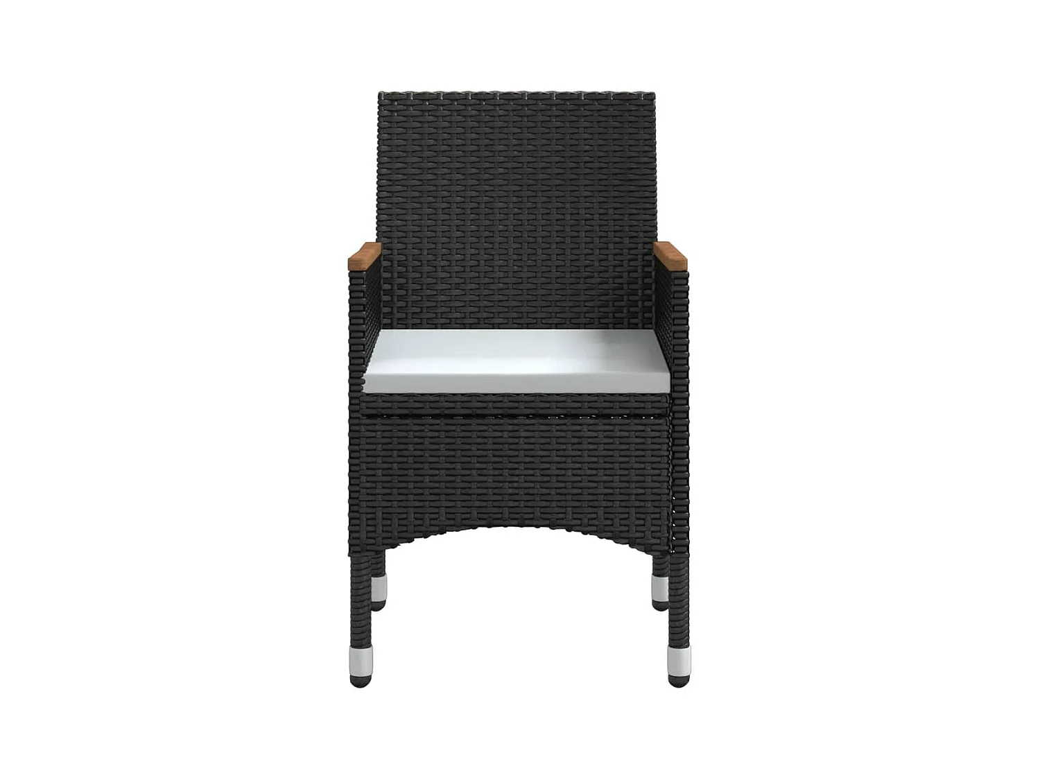 Ensemble à manger de jardin avec coussins 5 pcs Noir GFDF55598