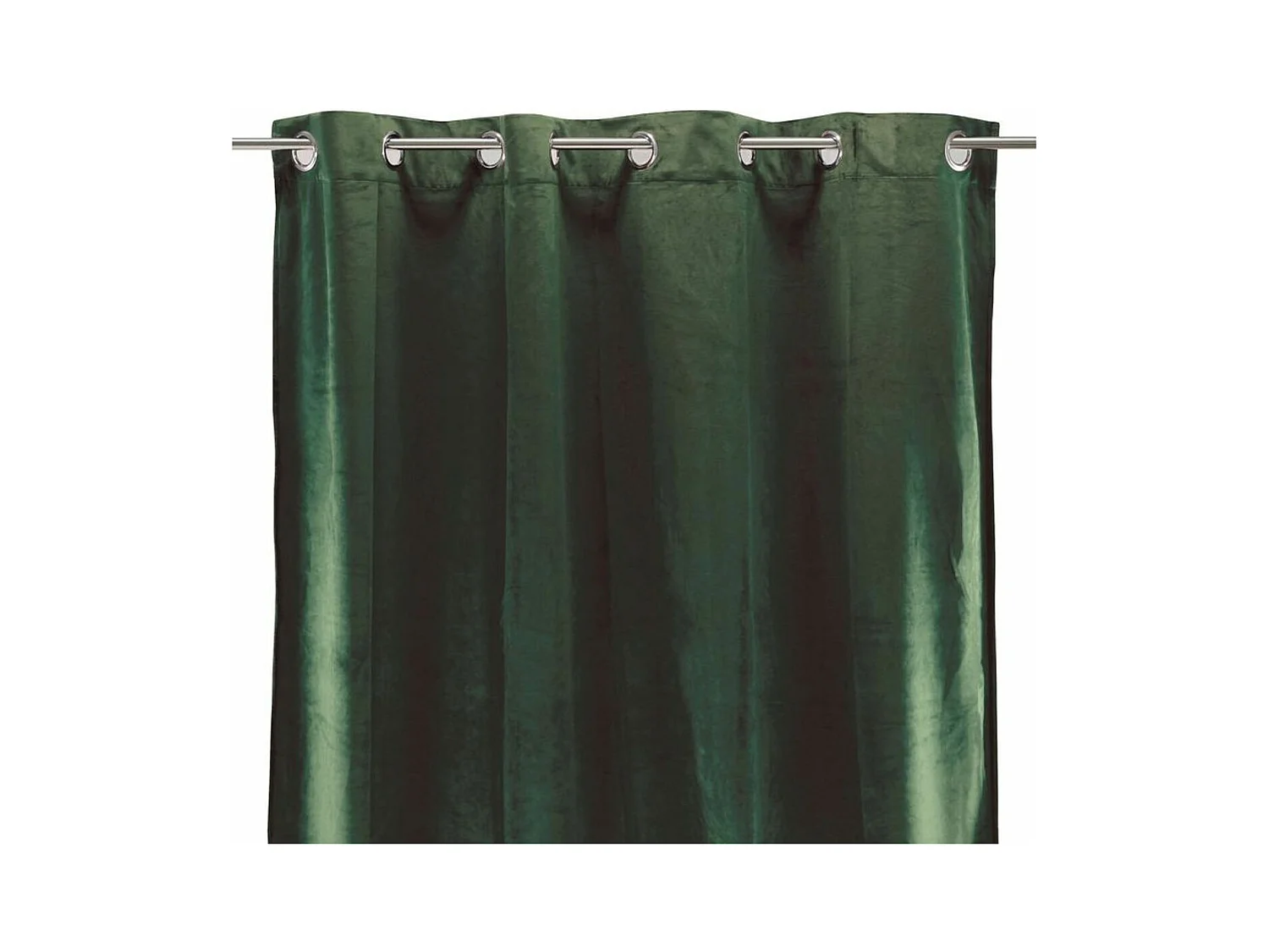 VELOURS - Rideau toucher velours vert foncé 140x250