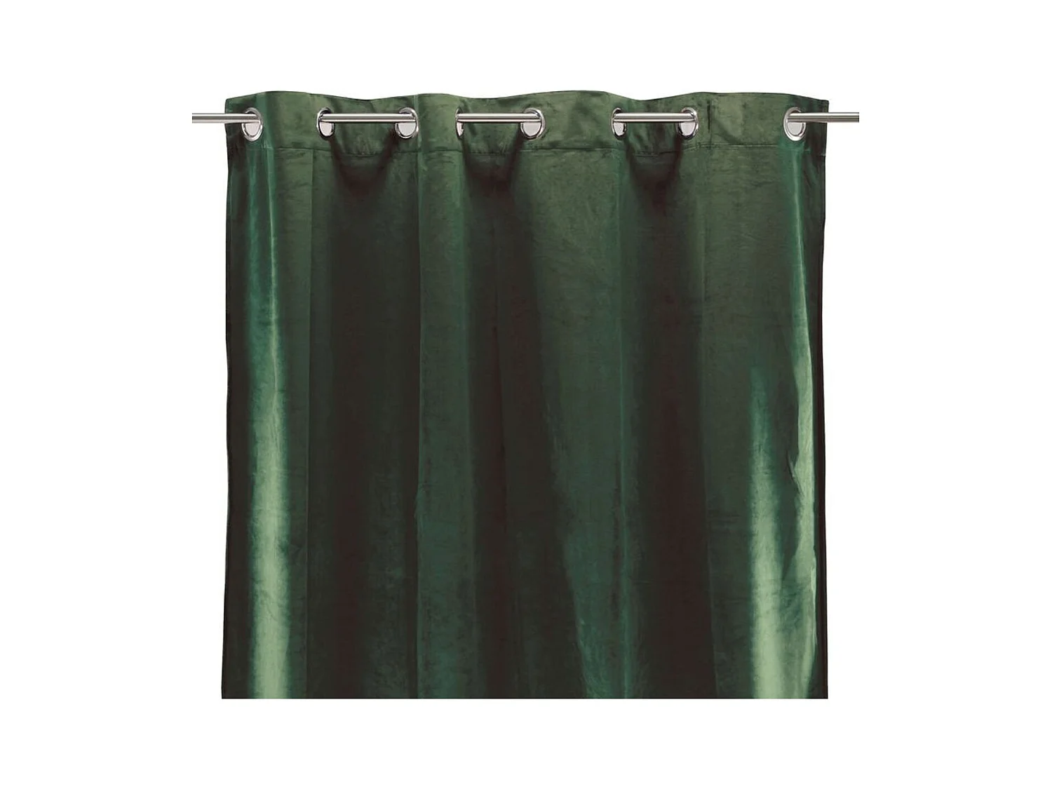 VELOURS - Rideau toucher velours vert foncé 140x250