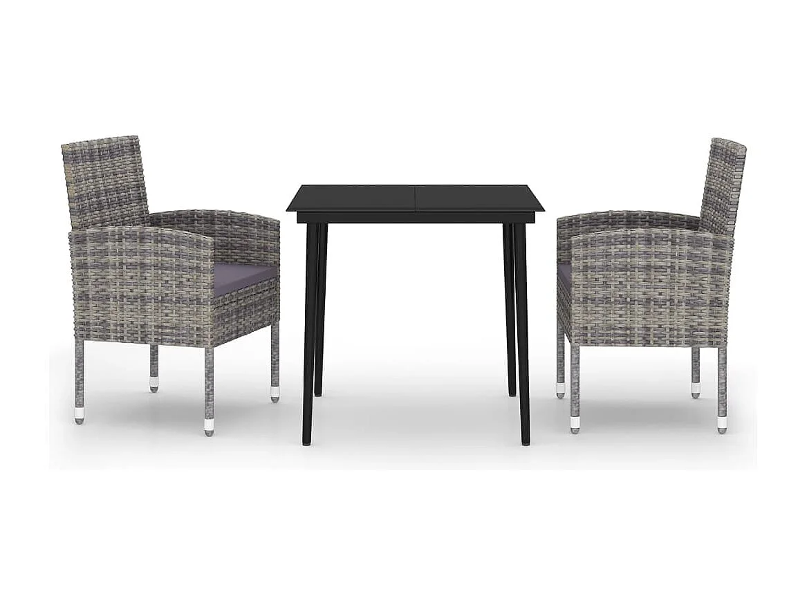 Ensemble de salle à manger de jardin 3 pcs Anthracite BE86663