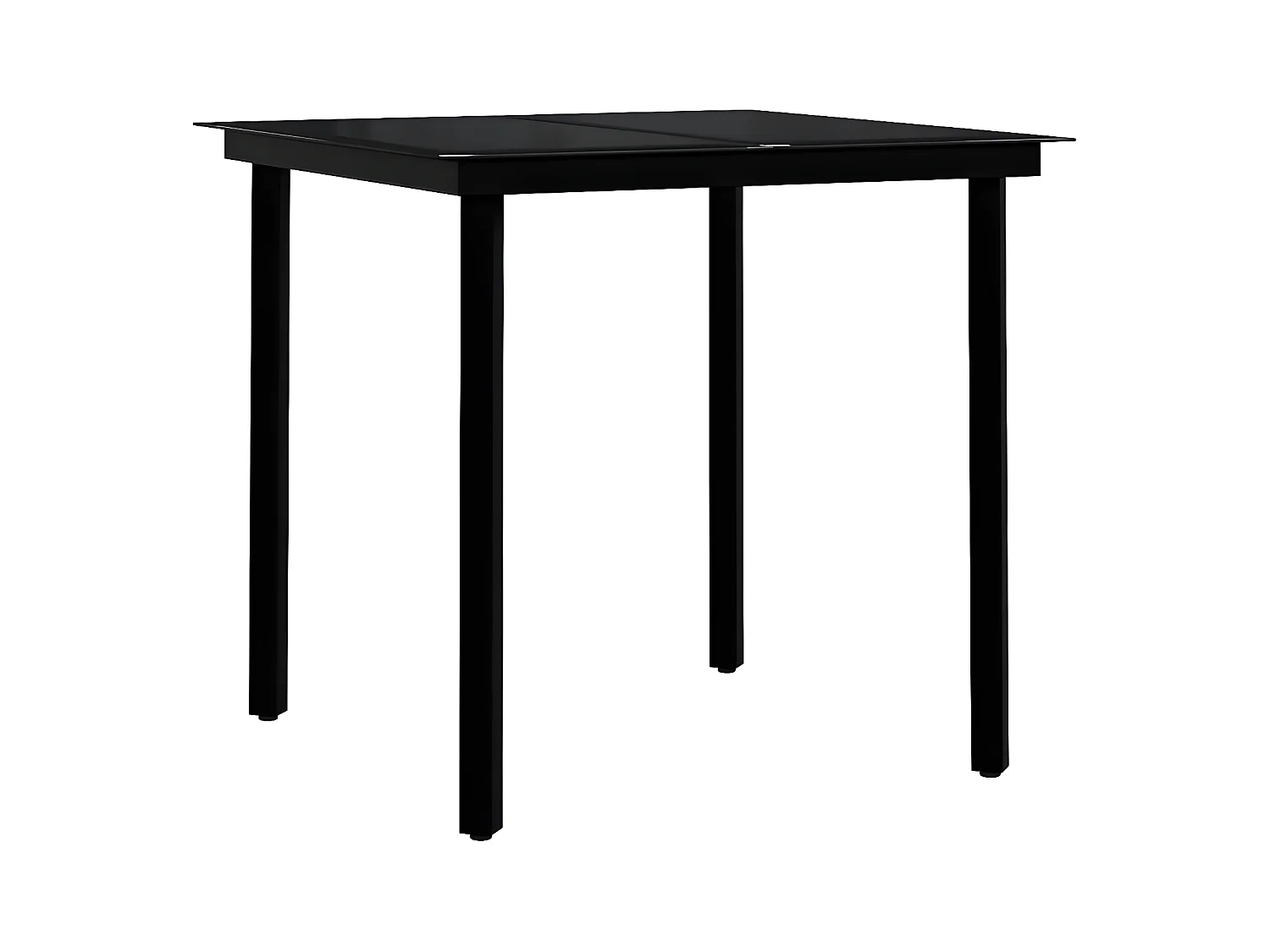 3-tlg. Garten-Essgruppe,Gartensitzgruppe Schwarz -gkd15116