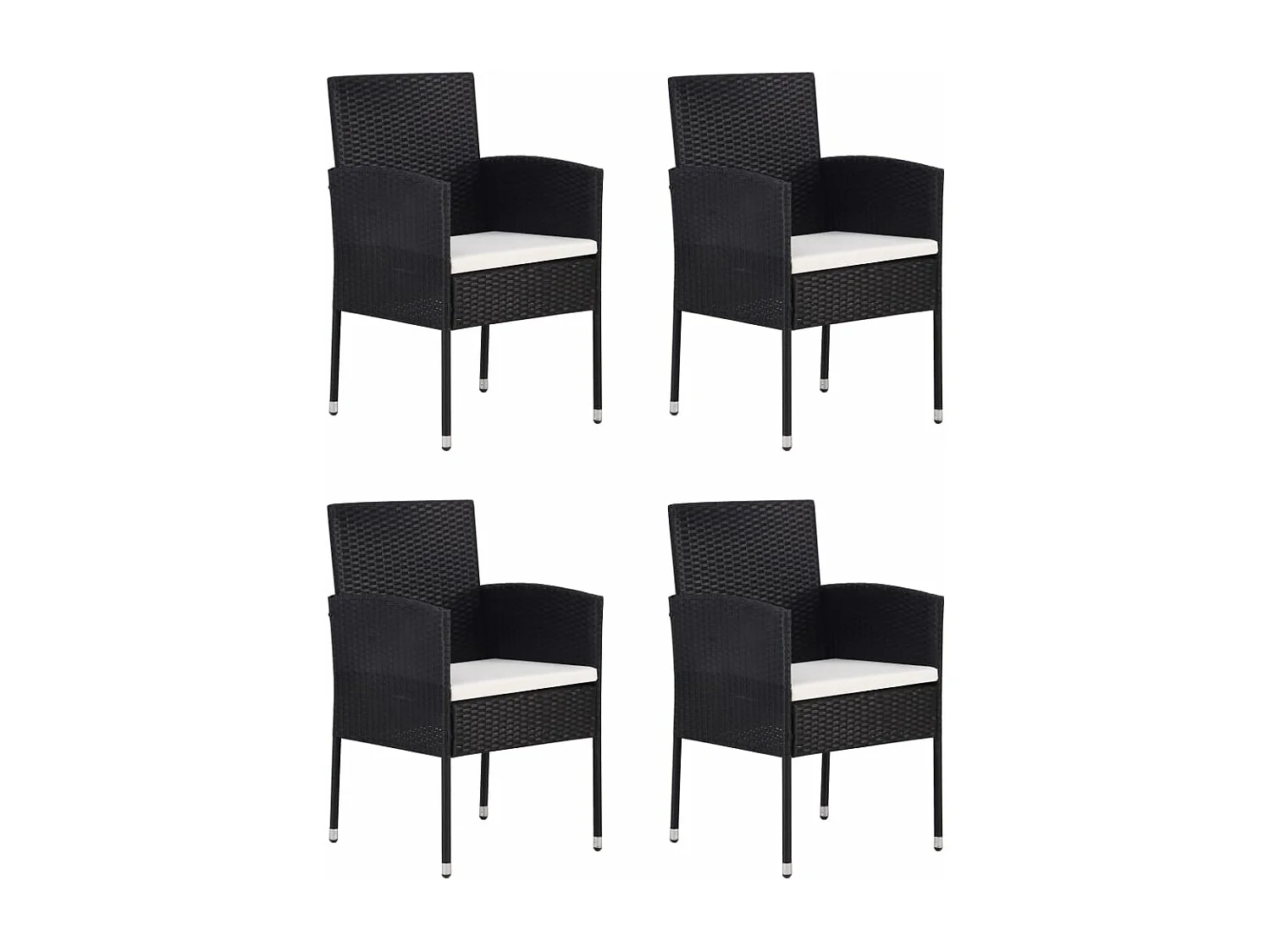 Ensemble de salle à manger de jardin 5 pcs Noir BE77727