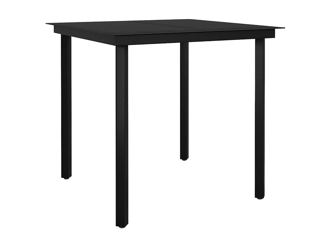 5 pcs Conjunto de jantar para jardim preto PT724723