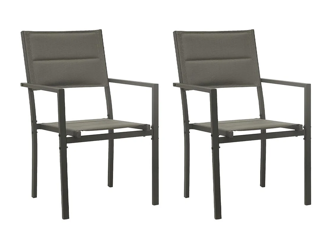 Ensemble à manger de jardin 3 pcs noir textilène et acier BE10327