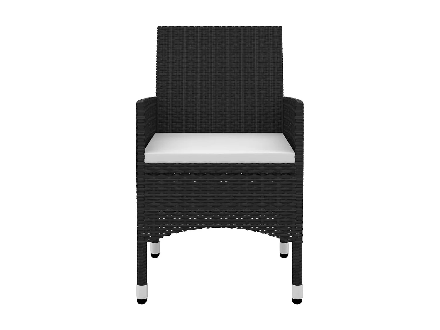 5-tlg. Garten-Essgruppe,Gartensitzgruppe mit Auflagen Poly Rattan und Glas -gkd88113