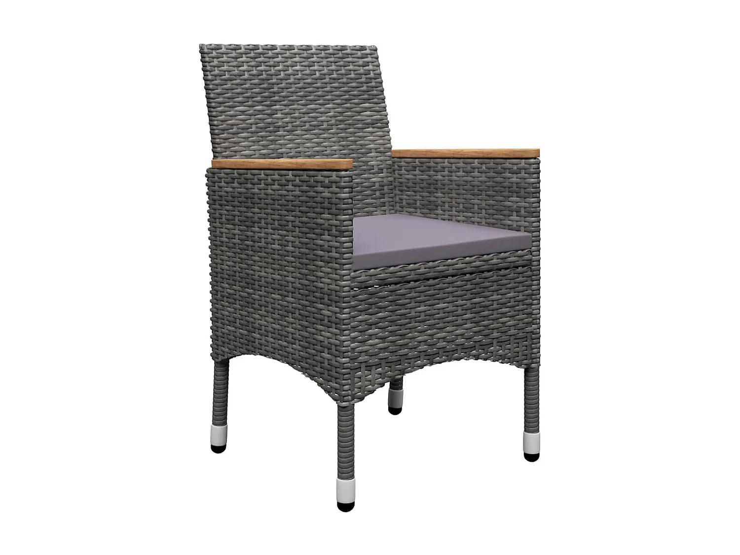 Comedor de jardín de 3 piezas gris YOE86831