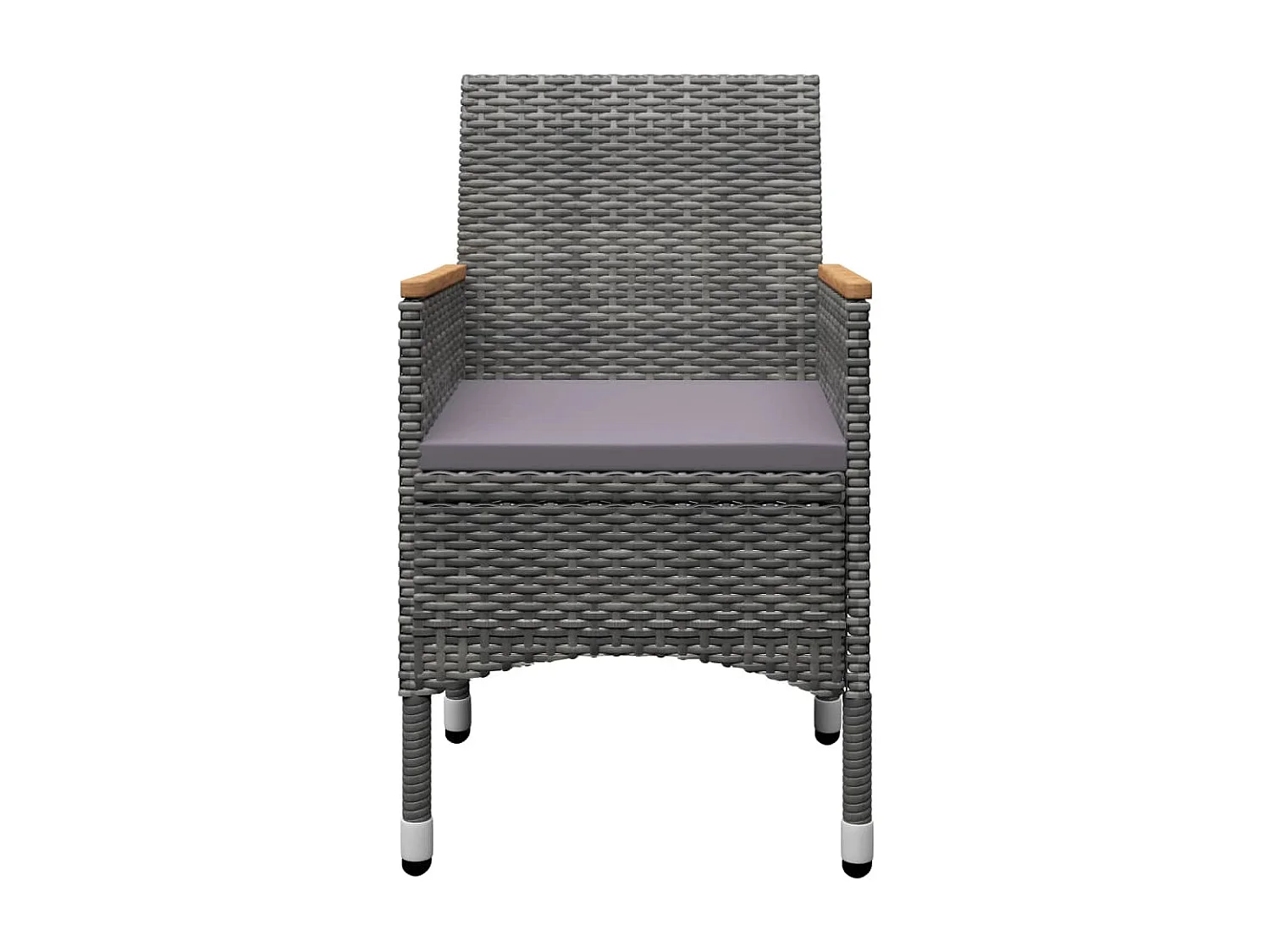 Comedor de jardín de 3 piezas gris YOE86831