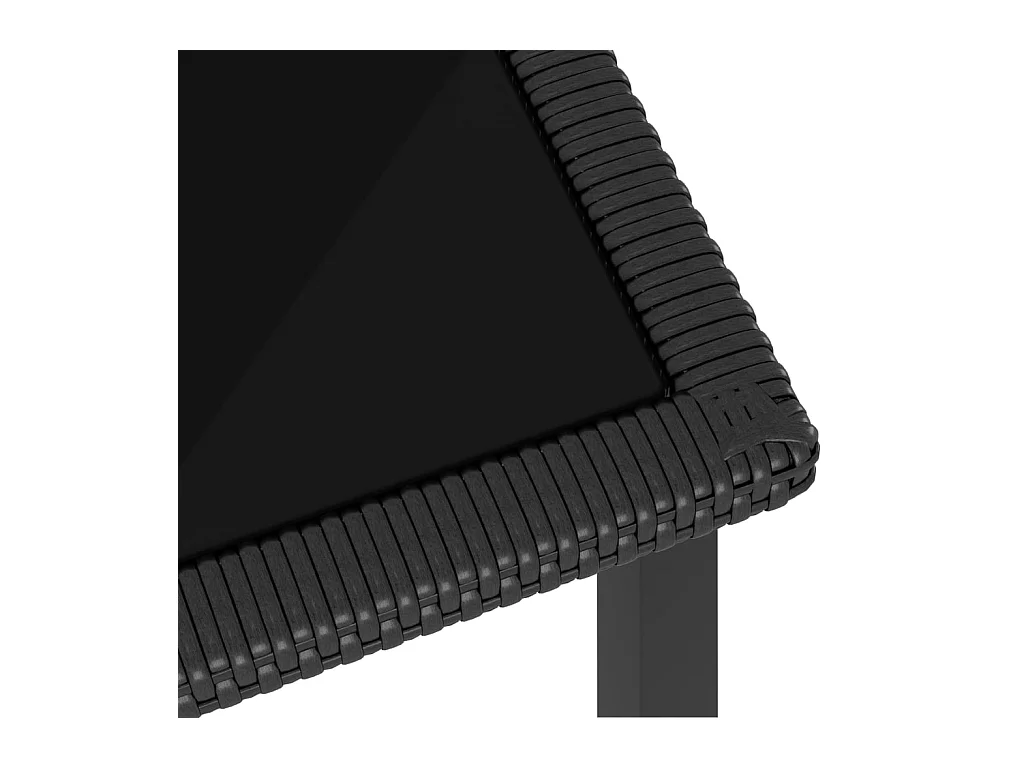 5-delige Tuinset poly rattan zwart NL321869