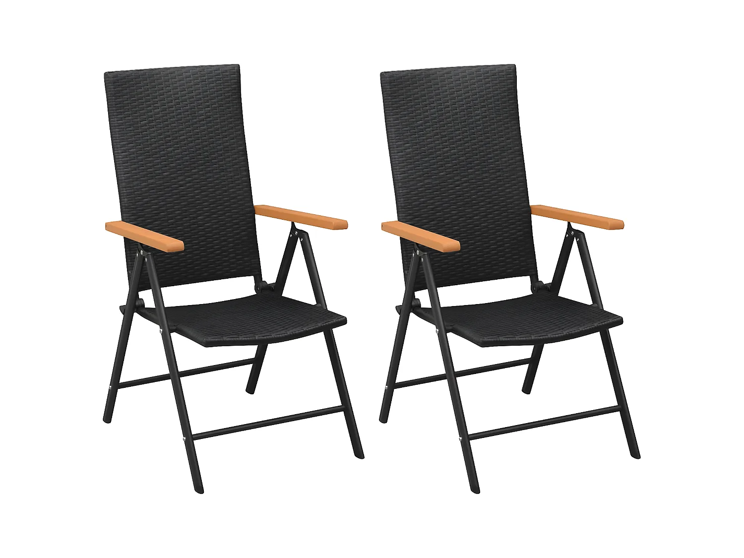 Comedor de jardín 3 piezas negro y marrón YOE73108