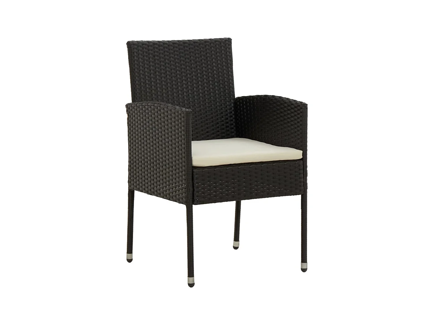 Salle à manger de jardin 5 pcs Résine tressée Noir GFDF42353