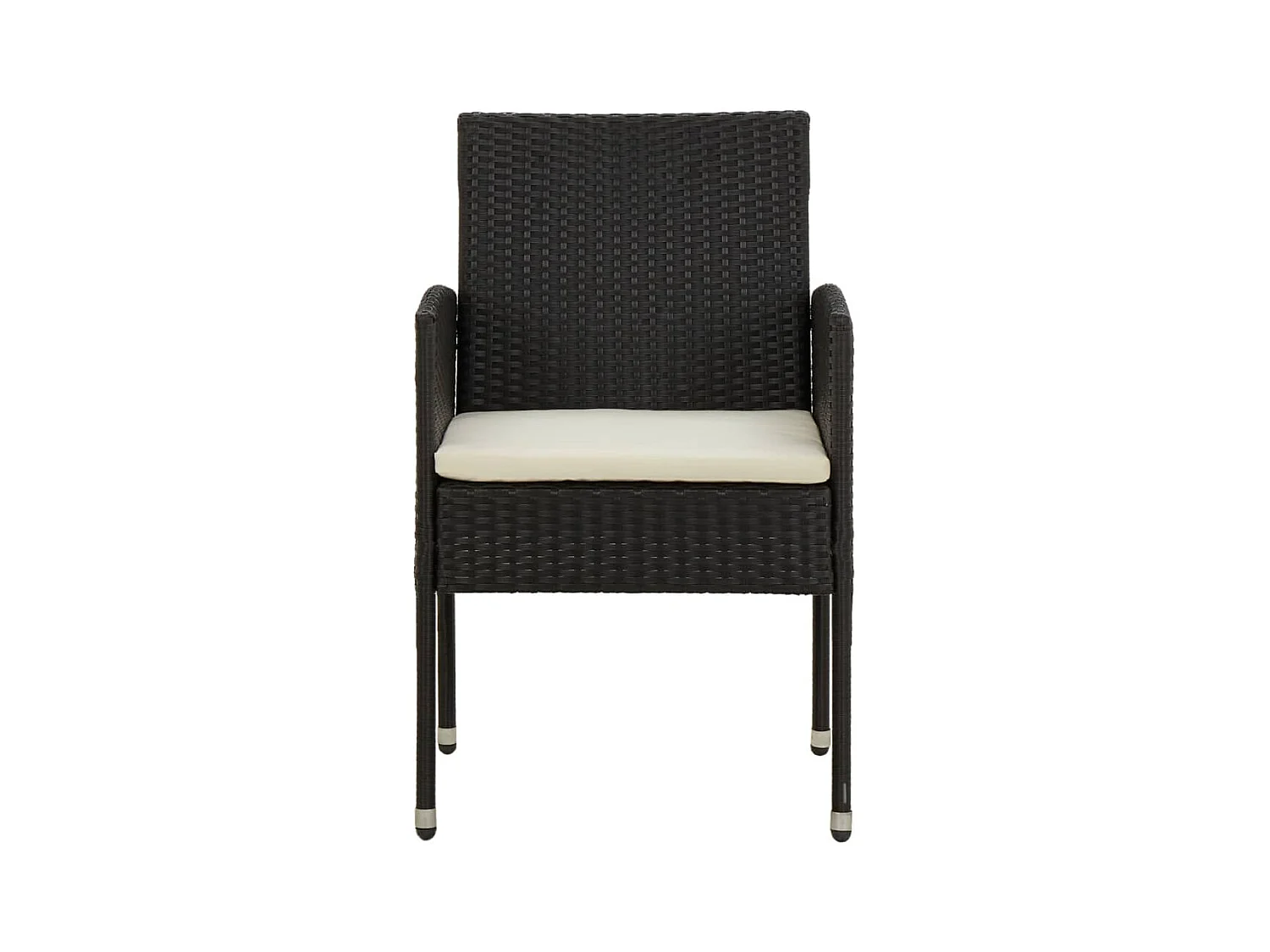 Salle à manger de jardin 5 pcs Résine tressée Noir GFDF42353