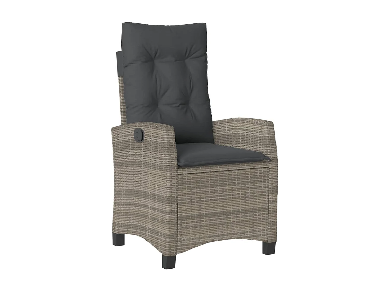 3-delige Tuinset met kussens poly rattan grijs NL883243