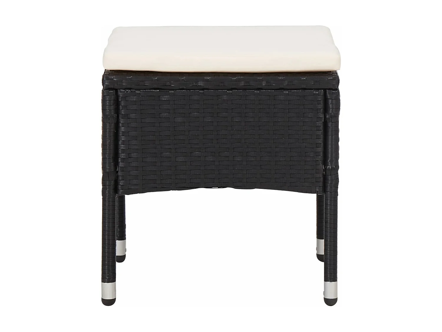 Comedor de jardín 5 piezas ratán sintético y vidrio negro YOE92395