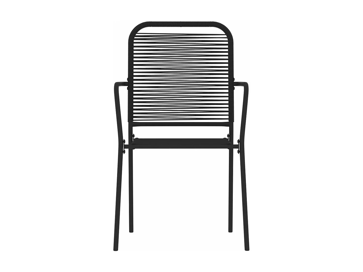 5 pcs Conjunto de jantar para jardim preto PT624565