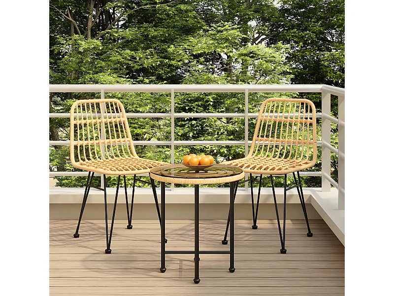Comedor de jardín 3 piezas ratán sintético YOE21305