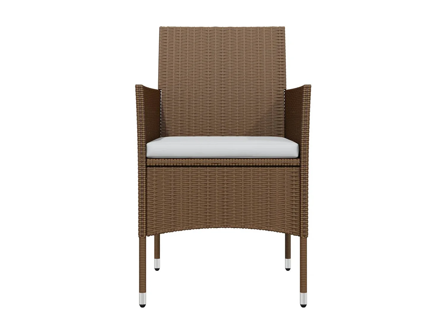 Ensemble à manger de jardin coussins 5 pcs Marron/noir GFDF26347