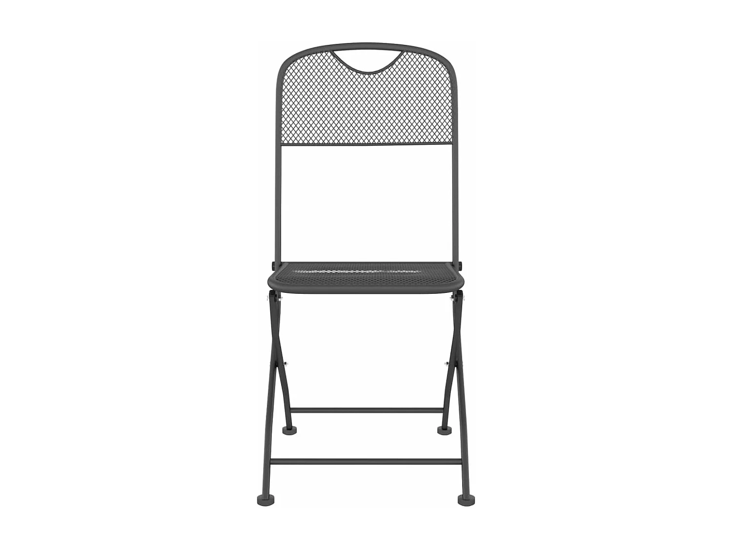 Ensemble à manger de jardin 9 pcs anthracite métal maille BE14860