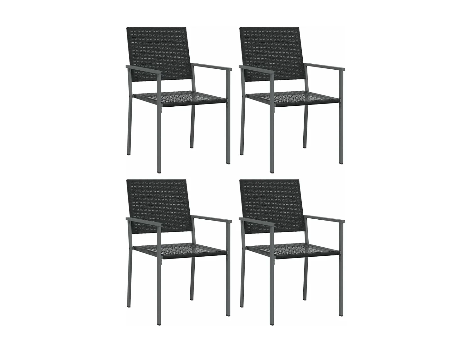 Ensemble à manger de jardin 5 pcs résine tressée acier BE82324