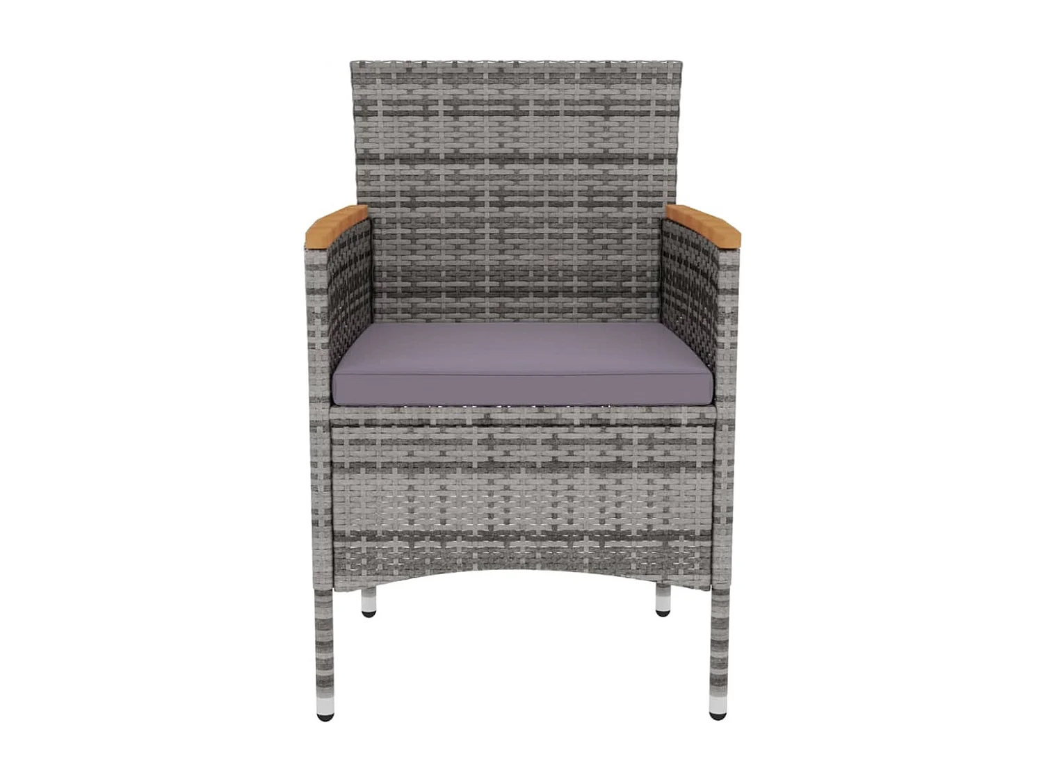 Ensemble de salle à manger de jardin 3 pcs Résine tressée Gris GFDF59483