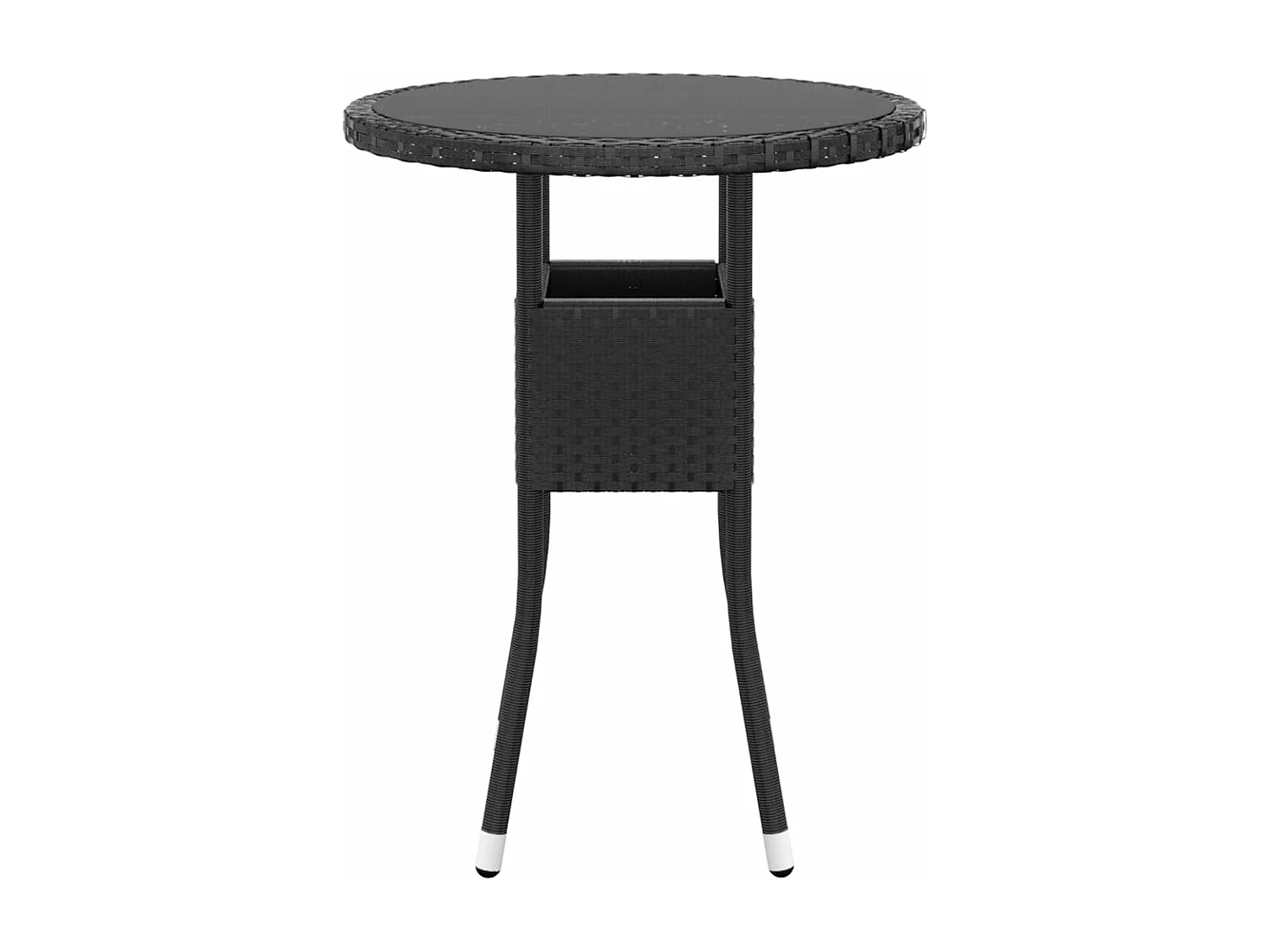 3-delige Tuinset poly rattan zwart NL323113