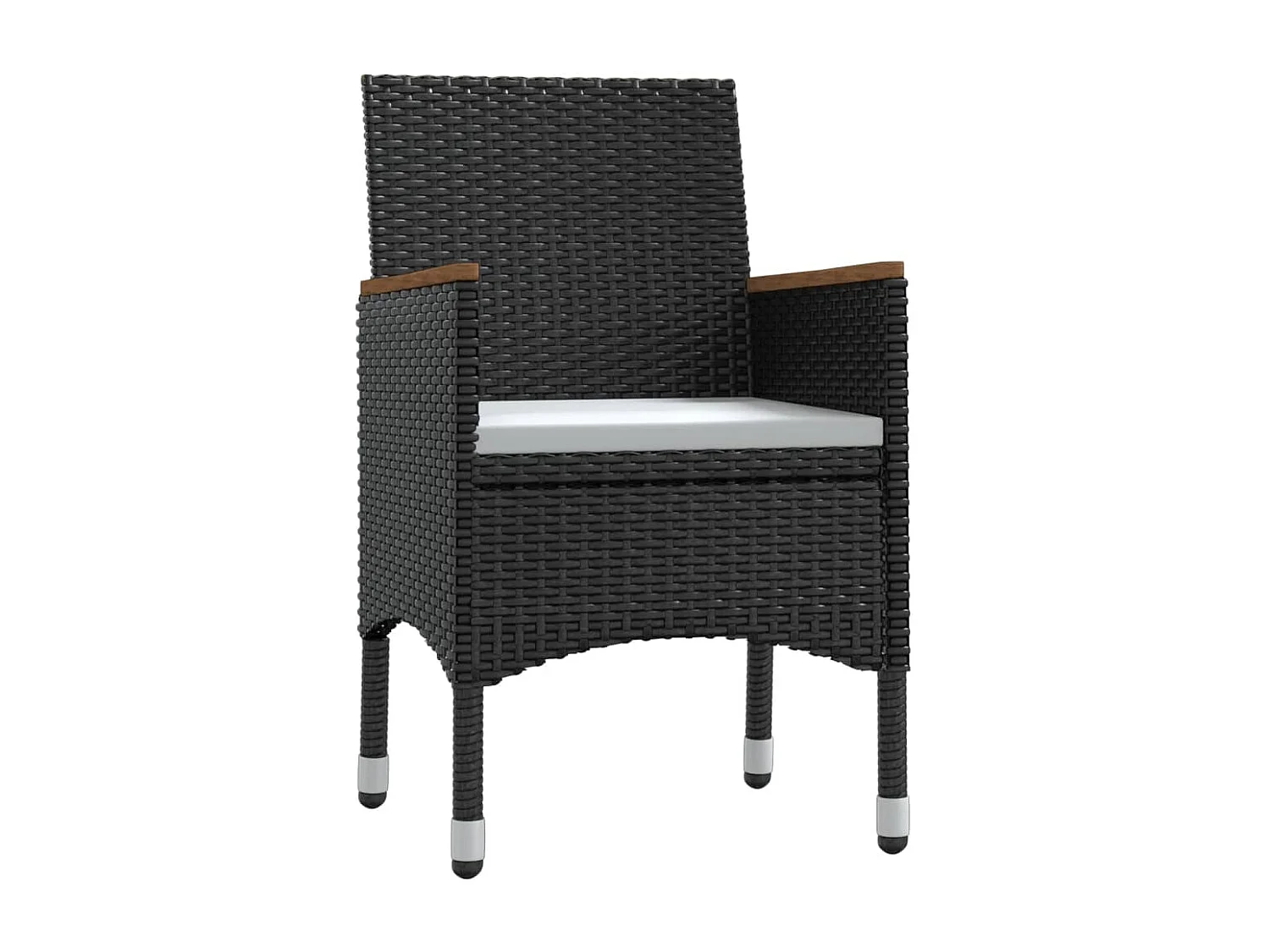 Ensemble à manger de jardin avec coussins 5 pcs Noir BE40845