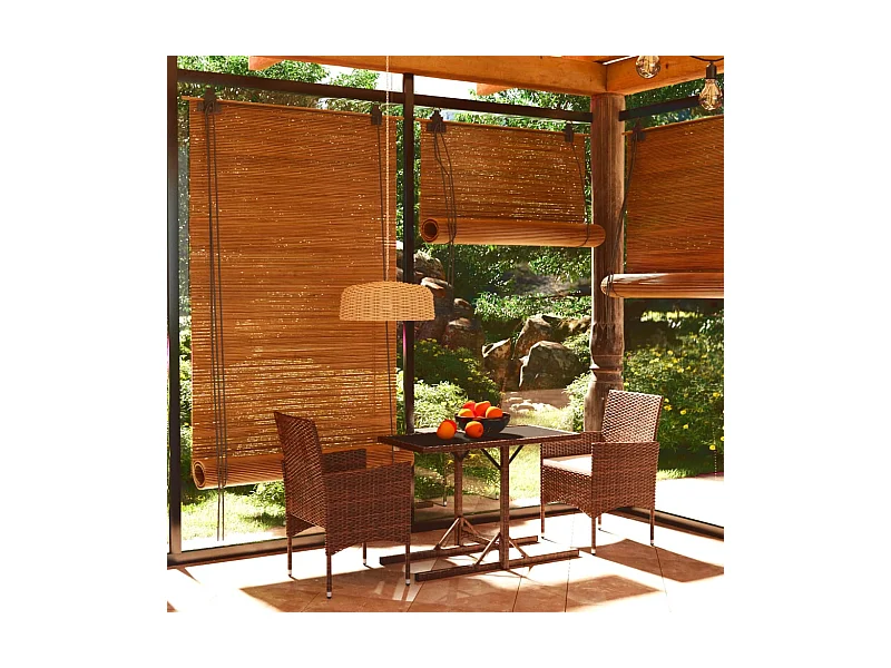 3-tlg. Garten-Essgruppe,Gartensitzgruppe Braun -gkd28776