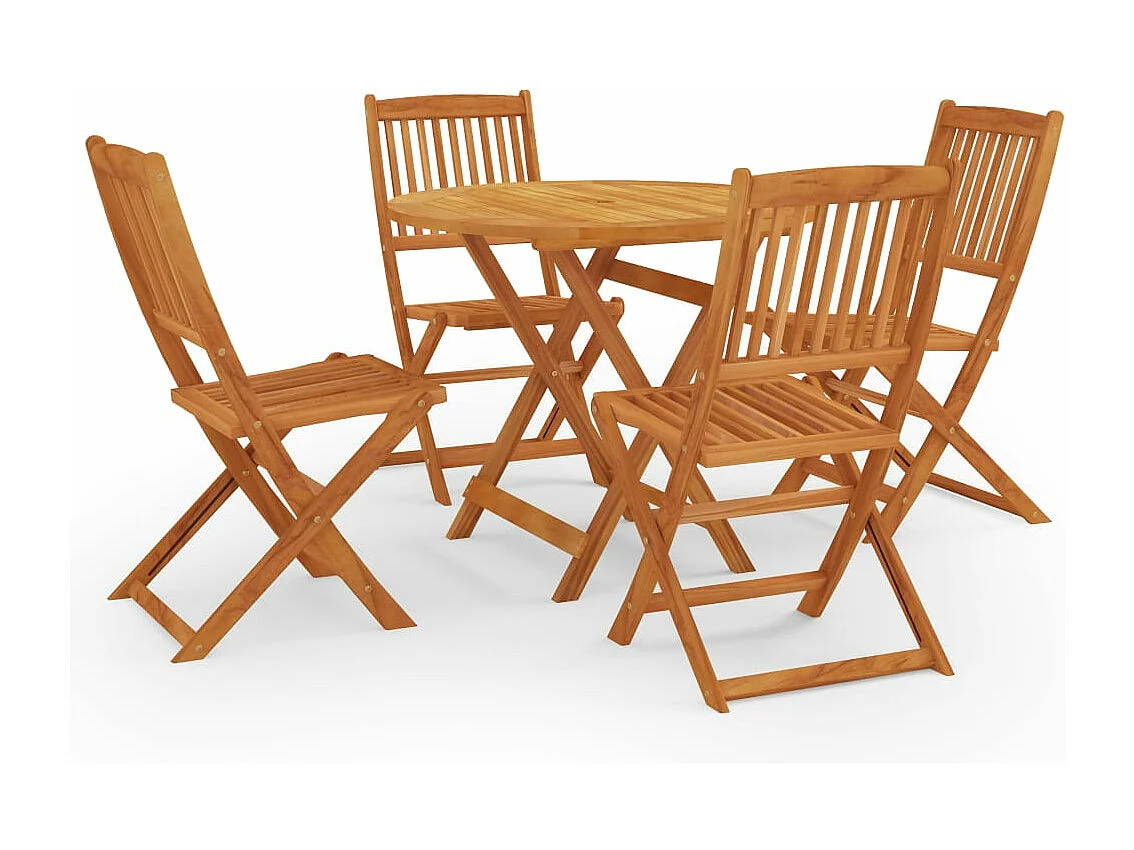 Salle à manger de jardin pliable 5 pcs Bois d'eucalyptus GFDF94823