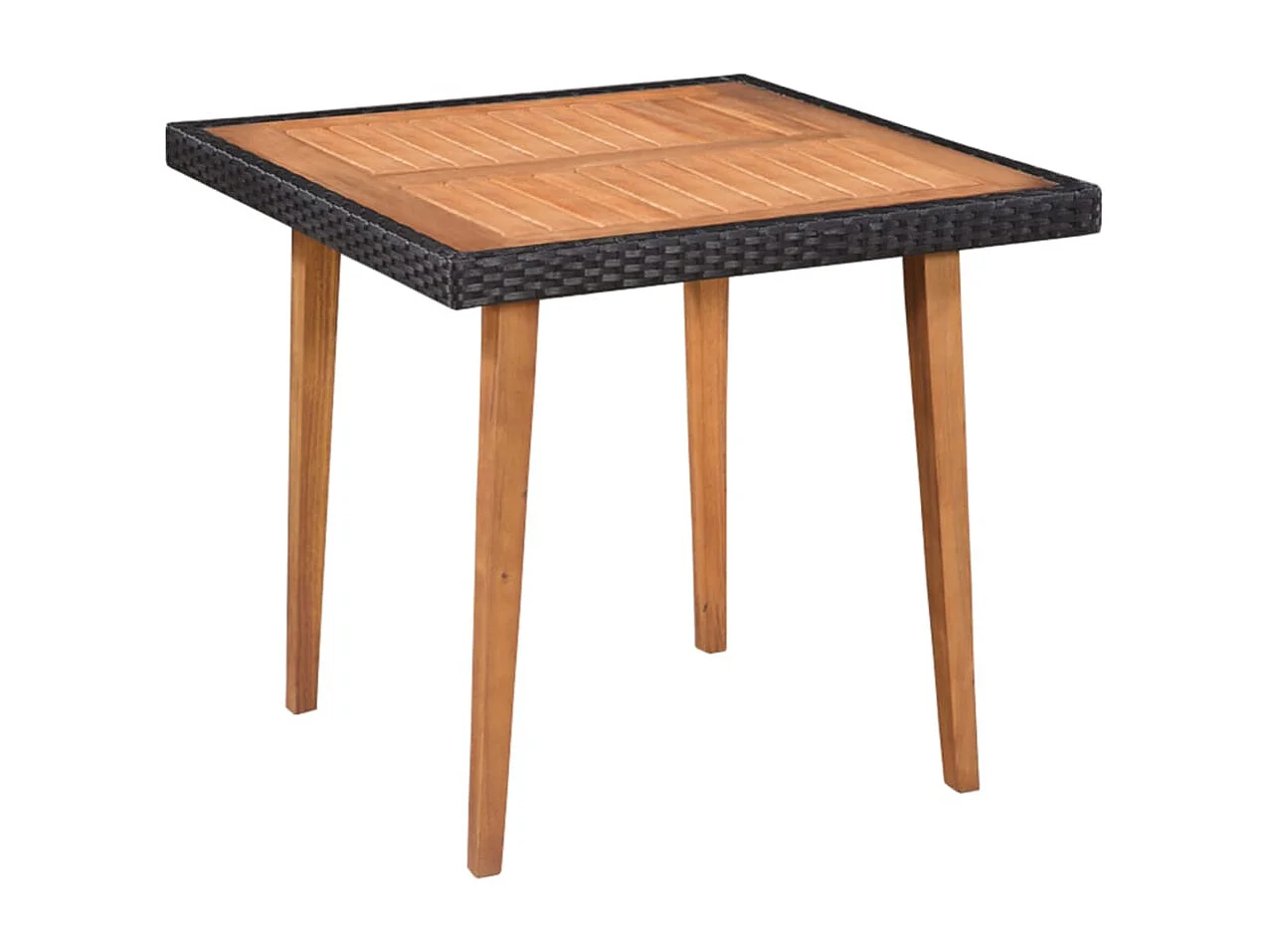 Salle à manger de jardin 5 pcs Résine tressée Noir et marron BE31849