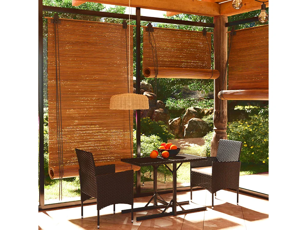 Ensemble de salle à manger de jardin 3 pcs Noir BE93984