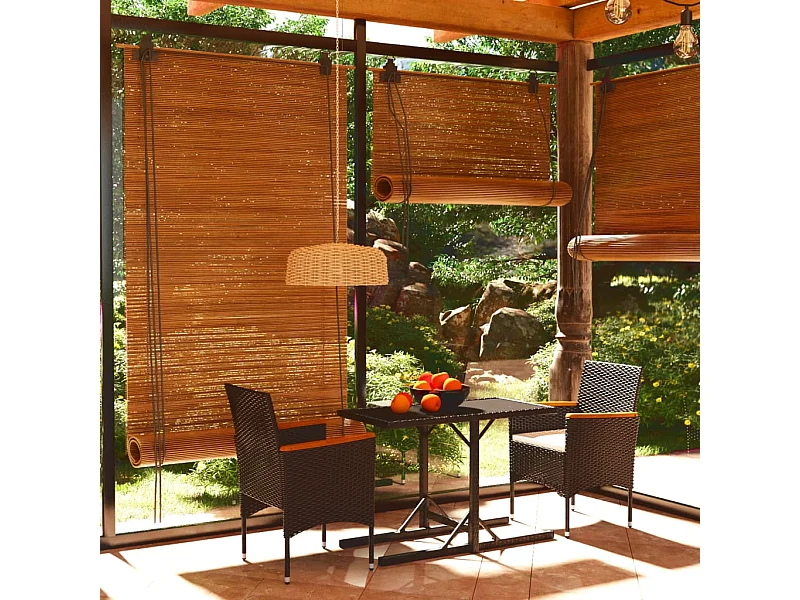 Ensemble de salle à manger de jardin 3 pcs Noir BE65100