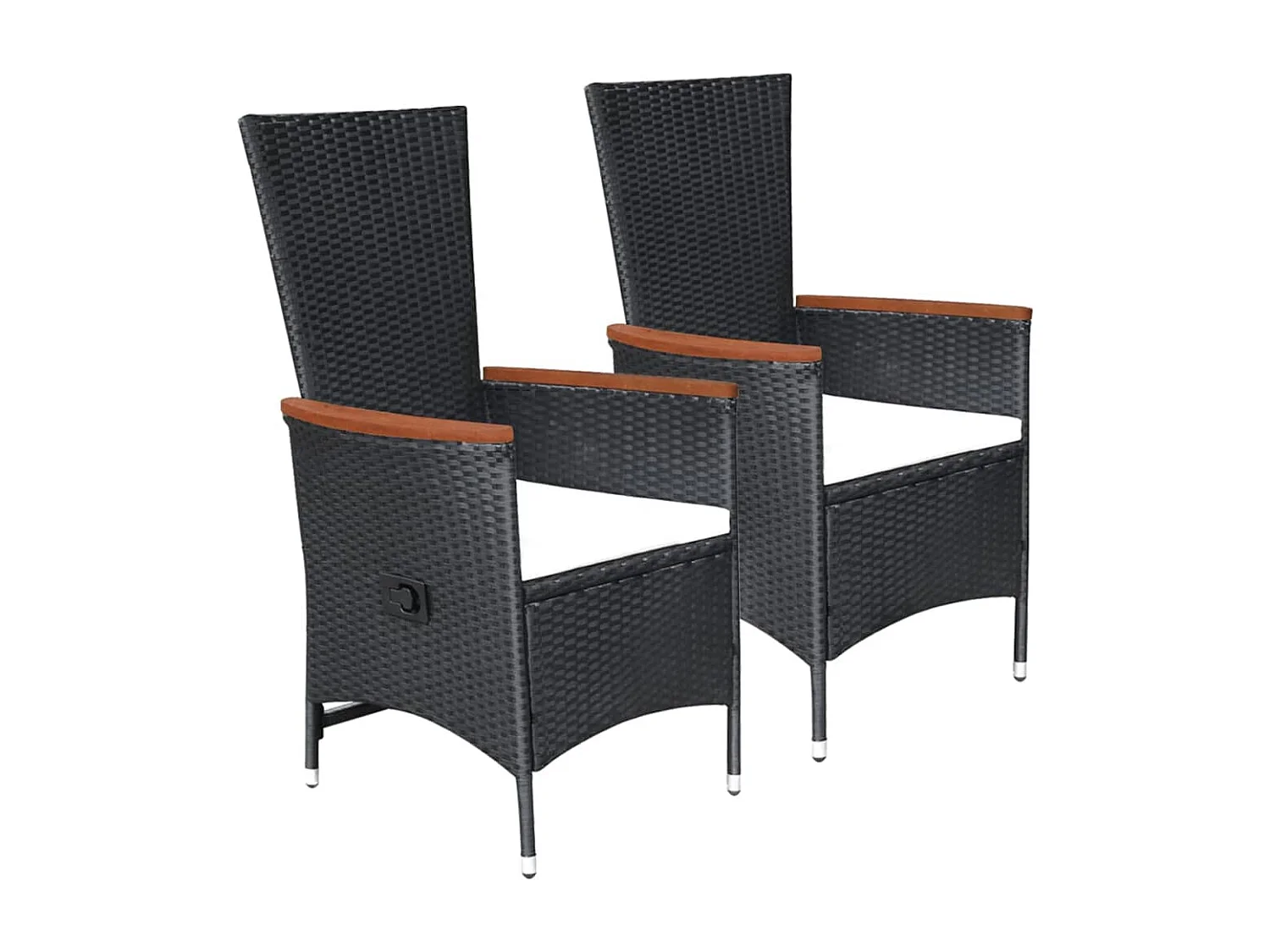 Ensemble de salle à manger de jardin 3 pcs Noir GFDF59731