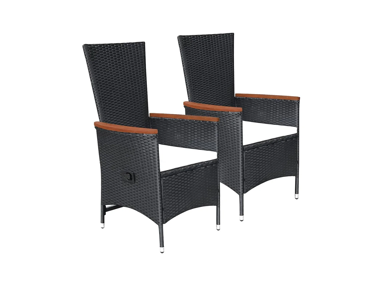 3-tlg. Garten-Essgruppe,Gartensitzgruppe Schwarz -gkd43988