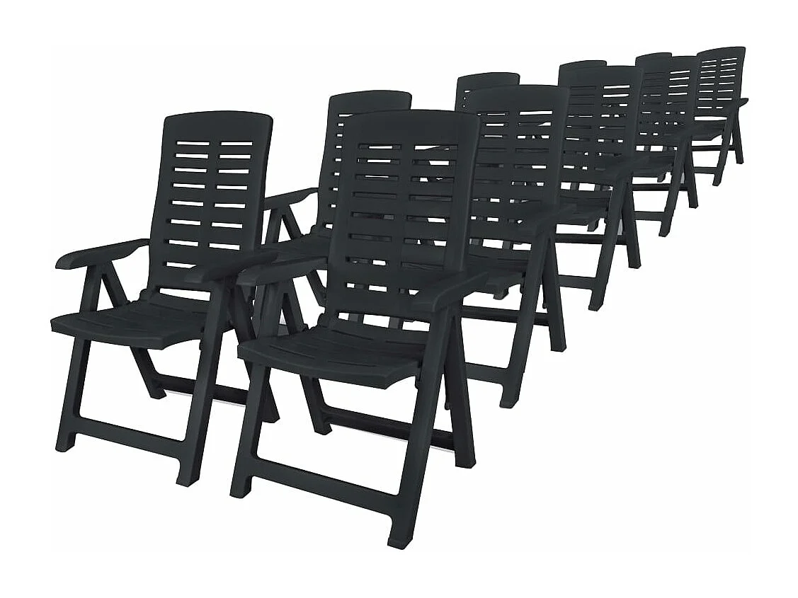 Ensemble de salle à manger de jardin 11pcs Plastique Anthracite BE86466