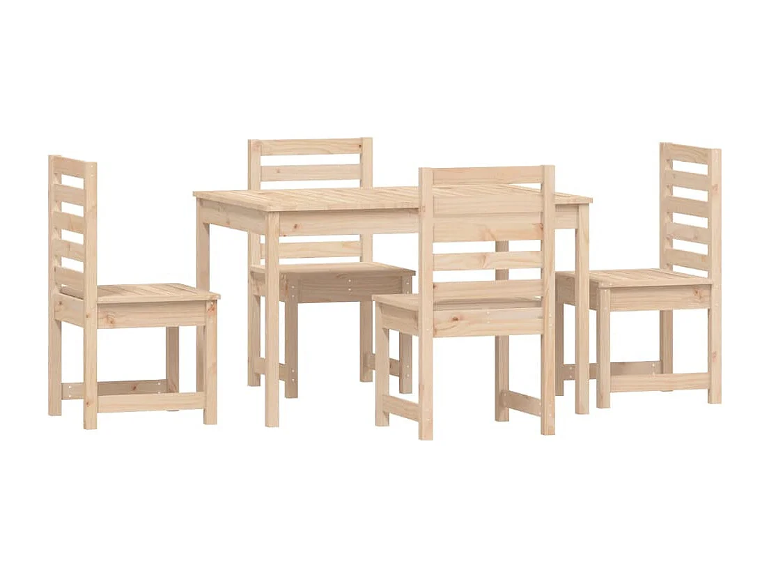 Ensemble à manger de jardin 5 pcs bois massif de pin GFDF42761