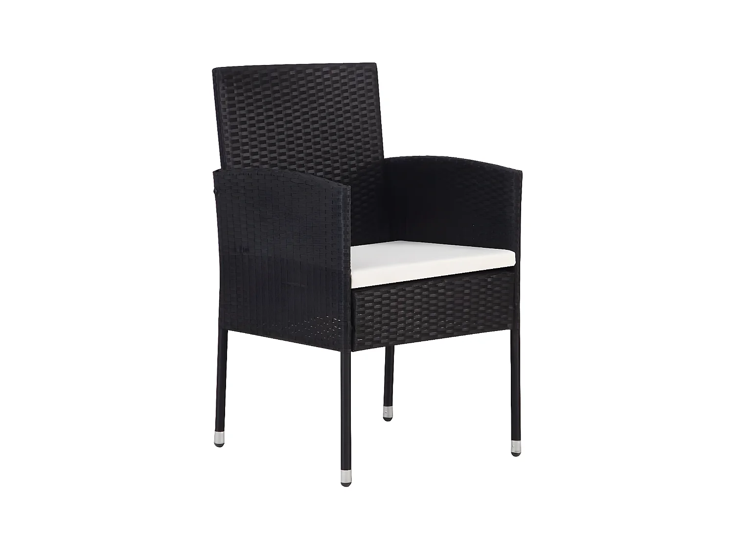 Ensemble à dîner de jardin 5 pcs Résine tressée Noir BE72275