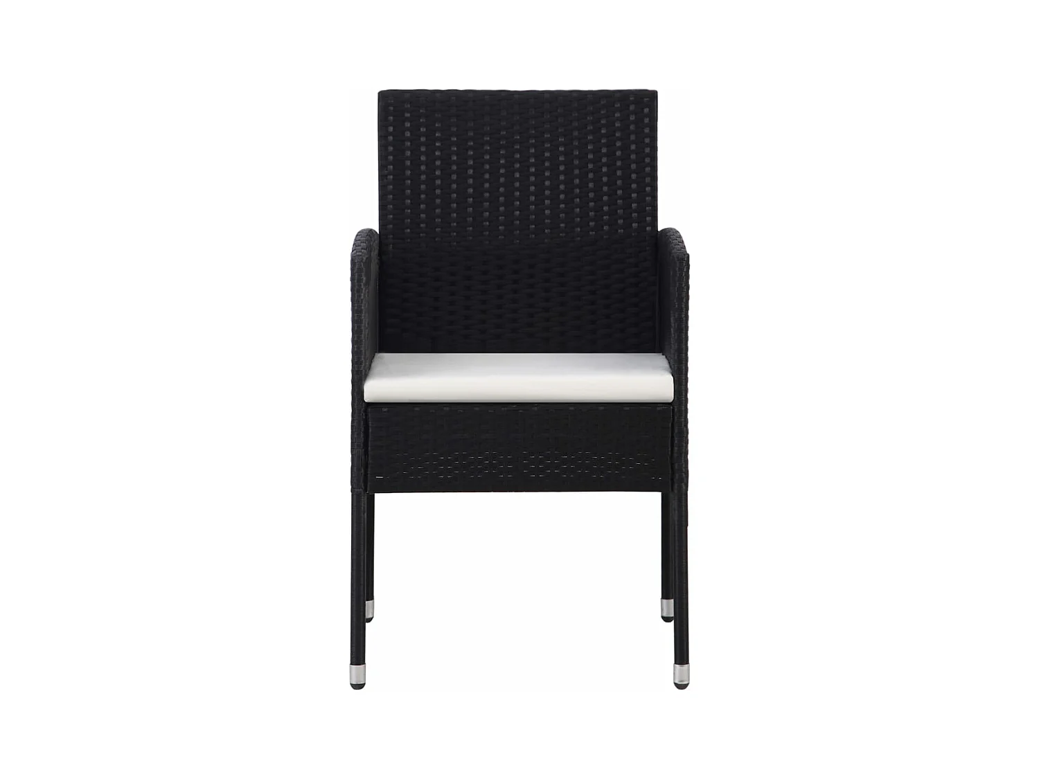 Ensemble à dîner de jardin 5 pcs Résine tressée Noir BE72275